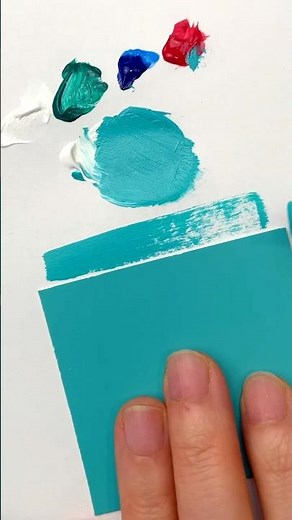 100% Teal Color Match Challenge 😱 #shorts #colormixing #paint #art #blue #white #Green