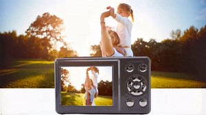 4K Digital Camera, 64MP 18X Zoom Video Camcorder Auto Focus with 2.8 Inch Screen and LED Fill Light, Compact Travel Camera Loop Recording for Selfie Vlog (Dark Gray)