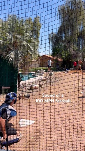 Sound of a 100 MPH fastball #baseball #mlb #sound #pitching #training
