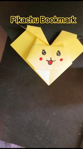 Diybookmark #pikachu #tutorial #howtomake #bookmark #origami #papercraft #diy #shortfeed #shortvideo