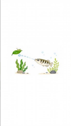 【雑学】テッポウウオは水を撃って虫を落とす #雑学 #雑学ショート #テッポウウオ #魚 #動物雑学 #水鉄砲 #雑学HUB
