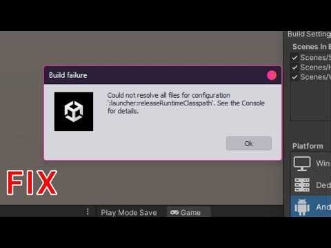 Fix Unity Build Failure Android :launcher:releaseRuntimeClasspath