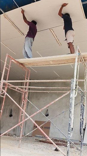 gypsum board installation process#interiordesign