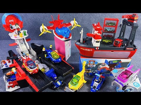 15 minutes of satisfying unboxing, cool Paw Patrol: Sea Aircraft Carrier Rescue ASMR | Review Toys