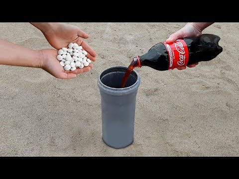 Experiment: Coca Cola, Vinegar, Baking Soda and Mentos Underground!