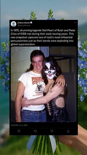 When Two Drum Icons Met 🔥🥁 Neil Peart & Peter Criss (1975) #Rush #KISS