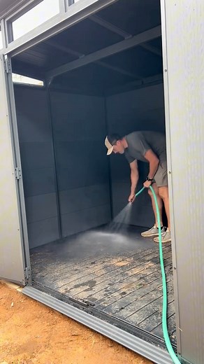 Watch as we transform this backyard space by installing a @Keter North America Cortina 9x7 Shed! It was simple to assemble and provides SO MUCH useful storage space. #DIY #BackyardTransformation #DurabilityandDesign #Keter | Nik and Liv DIY