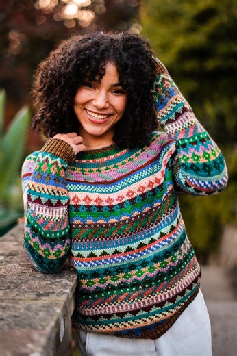 Colorwork Sweater Knitting Pattern PDF, Fair Isle Yoke Pullover, Top Down Seamless, Fingering Weight, Scrap Yarn Friendly, Voyage Pullover - Etsy