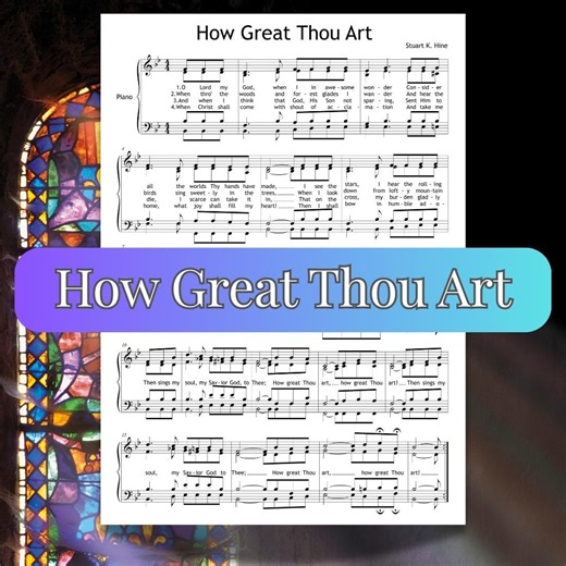 How Great Thou Art – Gospel Hymn | Piano and Vocal Sheet Music PDF - Etsy