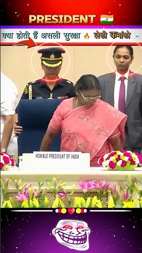 🇮🇳 Lady Commando: What is real security? See the President's love and respect!❤️#shorts #viral