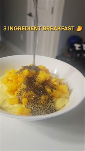 3 Ingredient Mango Yogurt Chia Bowl 🥭 | Healthy Breakfast / Snack #shorts