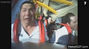 TOP 10 Funny Roller Coaster Reactions Compilation on Make a GIF