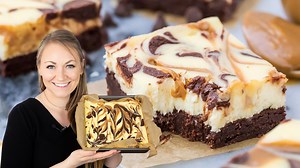 Rich fudgy brownies meet creamy cheesecake and sweet dulce de leche in these Dulce De Leche Cream Cheese Brownies. RECIPE: https://sugarspunrun.com/dulce-de-leche-cream-cheese-brownies/ | Sugar Spun Run