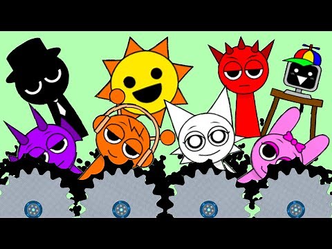 All Sprunki VS Shredder In Algodoo | #1