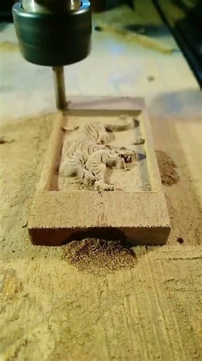 Engraving machine carving a tiger brand wood carving engraving 46 brand engraving machine CNC wo
