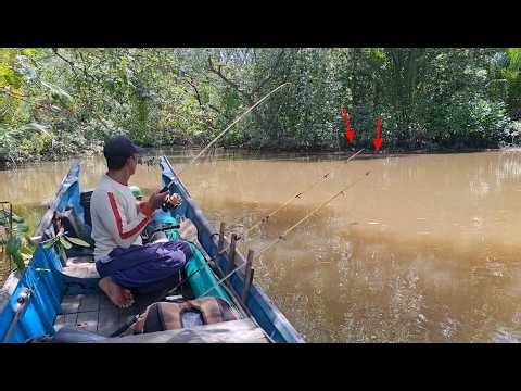Melimpah hasil sampai kehabisan umpan,silih berganti pancing disambar ikan-ikan predator
