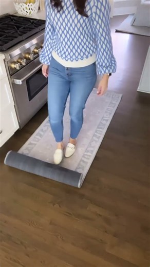 Ruya Gray Blue Oushak Rug 🩵 | Modern Kitchen Refresh