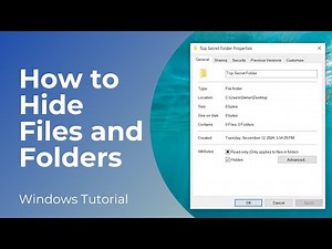 How to Hide Files and Folders in Windows 10