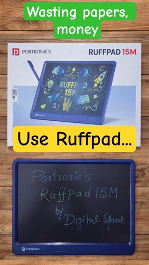 electronic writing pad| portronics ruffpad 15 M