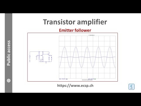 Transistor amplifier, emitter follower