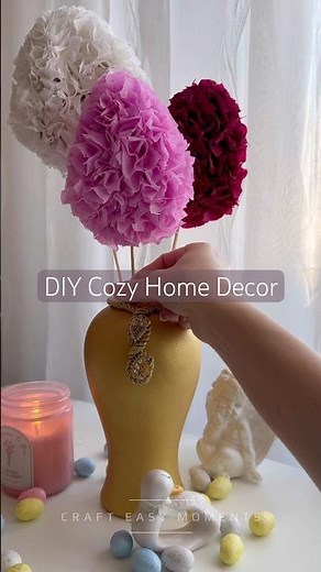 Easy Easter Decor with Paper 🌸 Beautiful DIY Spring Decoration #diy #craft #craftyhome #diyideas