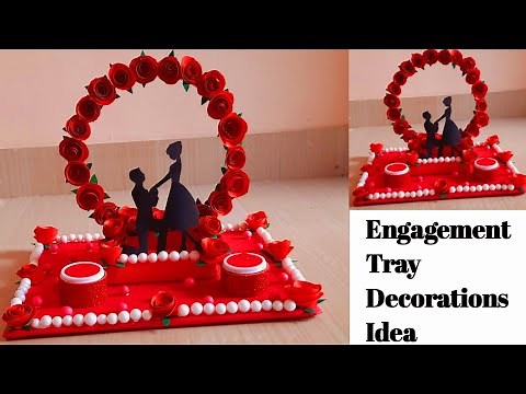Engagement Ring Tray Decoration Idea || Diy Engagement Ring Platter || Handmade idea ||