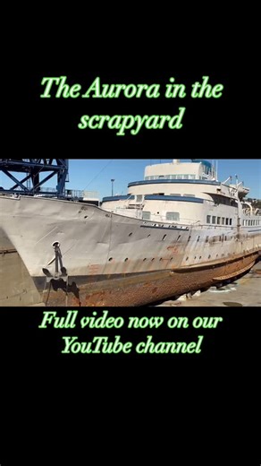 The irony of the Aurora’s dry docking was that it was not to repair her but to destroy her on the eve of her 70th birthday. This is the first clip from my latest and possibly most detailed and painstakingly researched video thus far, “The Nine Lives Of The AURORA” on the MidShipCinema YouTube channel. #auroraship #craigslistcruiseship #scrapships | MidShipCentury (Fittings From Famous Ocean Liners And Cruise Ships)