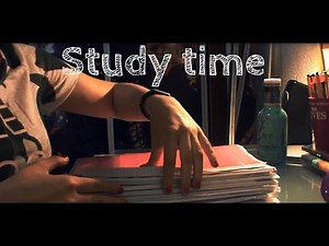ASMR Español ☯ Study time // Hora de estudiar! (Tapping, crinkle and trigger sounds)