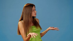 Female Raising Hands With Indignant Face Stock Footage SBV-348363185 - Storyblocks
