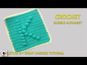 Right-Handed Crochet Letter K Tutorial | Easy Bubble Alphabet Pattern for Beginners