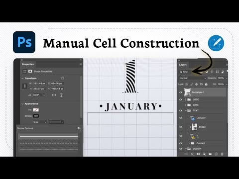 How to create table in Photoshop (Vector Table Drafting)
