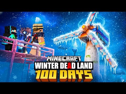 I Survive 100 Days in WINTER DEADLAND in Minecraft