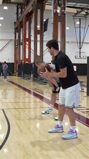 Save this shooting drill to challenge a straight ball path out of uncomfortable positions 🎯
