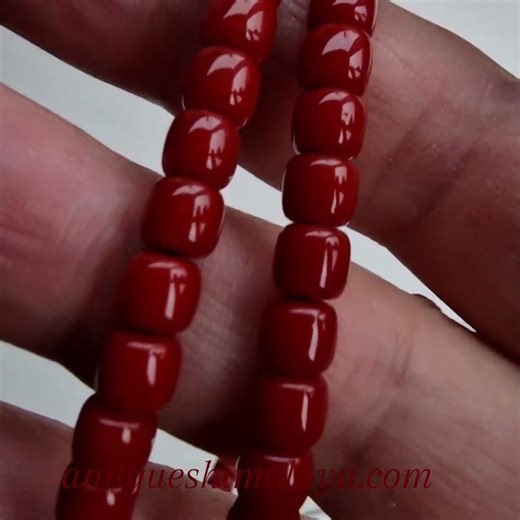 Tibetan Coral Meditation prayer beads antiqueshimalaya.com