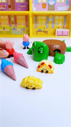 Naughty George! Jumping on a Turtle? Mommy Pig: Croissant First! 🥐