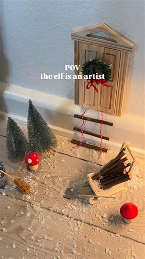 Soon it is time to get the elf door ready - here’s a little inspiration to get started 🧑‍🎄🎨 Our elf has set up his tiny art studio and is busy painting already ❤️ | Creativ Company