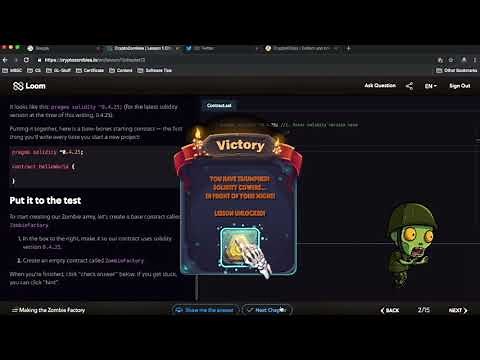 CryptoZombies.io Lesson 1 - Full Walkthrough (Solidity)