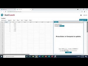 Probability Distribution using StatCrunch.