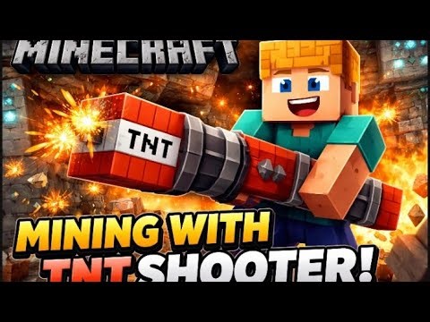 Minecraft Mining Using TNT Shooter | Super Fast Mining Challenge #minecraft