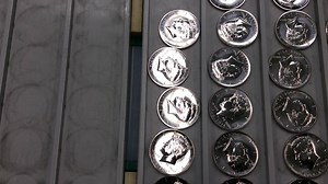 50 reactions · 13 shares | From the archives: This short video by Senior Editor Paul Gilkes captures test production in the research and development lab of the 50th Anniversary Kennedy half dollars at the Philadelphia Mint in 2014. Although the pieces illustrated were struck on copper-nickel clad planchets, the dies were intended for use with the gold versions that were the only one of three anniversary pieces to exhibit the dual dates 1964-2014. | Coin World | Facebook