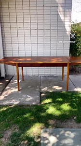 It’s like magic! Danish dining table with drop/removable leaves. We even think it could double as a desk. What do YOU think? #relovedvintage #midcentury #midcenturymodern #mcm #1960s #1970s #decor #interiordesign #eclectic #eclecticdecor #vintage #vintagemodern #modern #womeninbusiness #fresno #fresnoca #fresnocalifornia #559 #danish #hugotroeds #dining #diningtable #danishmodern #vintagevibes #reel #explorepage #desk | Re-Loved Vintage
