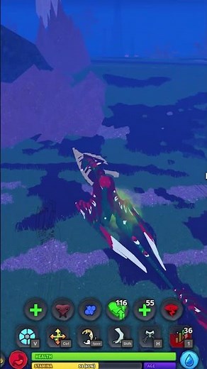 Halaqual Hunts a Tiny Creature! 🌊🔥 Intense Chase in Creatures of Sonaria