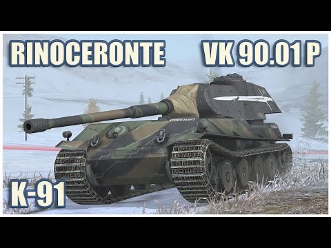 VK 90.01 (P), Rinoceronte & K-91 • WoT Blitz Gameplay