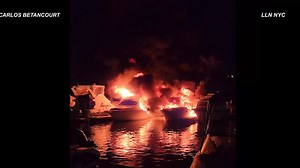 Overnight fire rips through boats docked in Queens