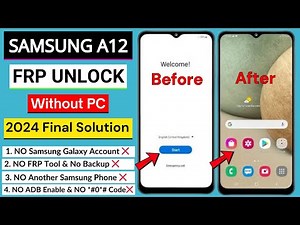 Samsung A12 Frp Bypass/Unlock Google Account Lock Without PC | Android 11/12/13