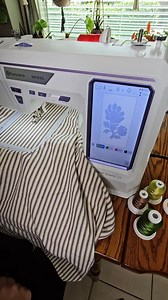 We made and embroidered this cute apron on our Designer Quartz 29 but Mom decided she wanted a cute saying on it, as well. Thankfully, she just got the Designer Epic 3 so we were able to re-hoop the project and scan it so we could get perfect placement of our phrase. Happy Mother's Day! | Husqvarna Viking North America