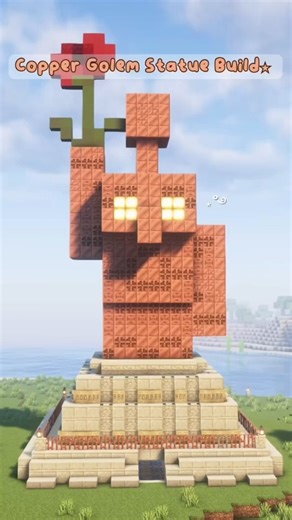 appleloaf | copper golem statue minecraft build🗽☆ #minecraft #minecraftbuilds #minecraftbuildings #minecraftideas #coppergolem #minecraftdaily | Instagram