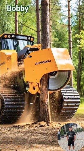Powerful Tree Cutting Machine in Action 🌲 | Amazing Technology‪@bobbydevgotra‬