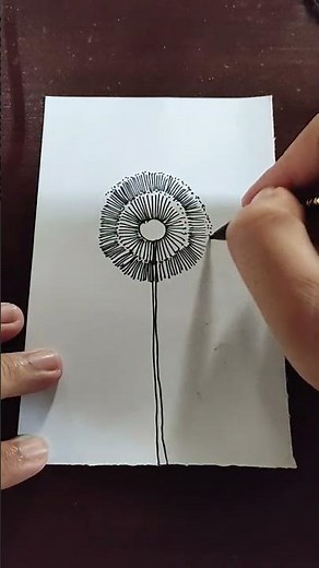 how to draw simple spring flower