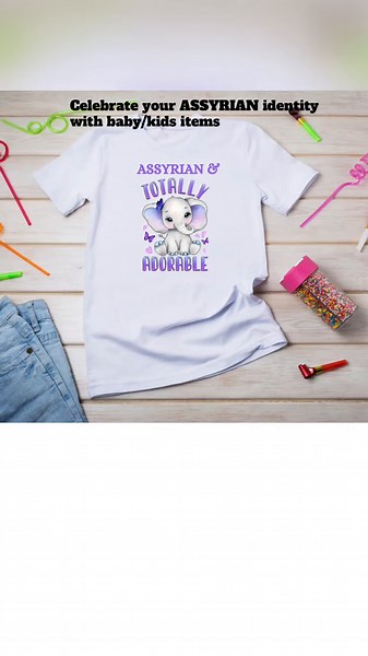 New born onesies, kids T shirts with Assyrian text, add kids name when you order https://www.facebook.com/Nahrin69? #assyriantiktok #assyrianart #assyrianhandmade #assyriangift #Assyrian